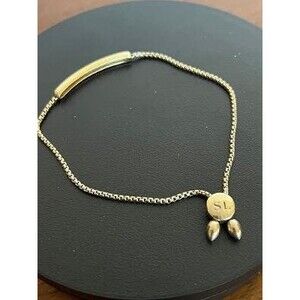 Vintage SL Bar Slider Goldtone with Silvertone Strip Bracelet